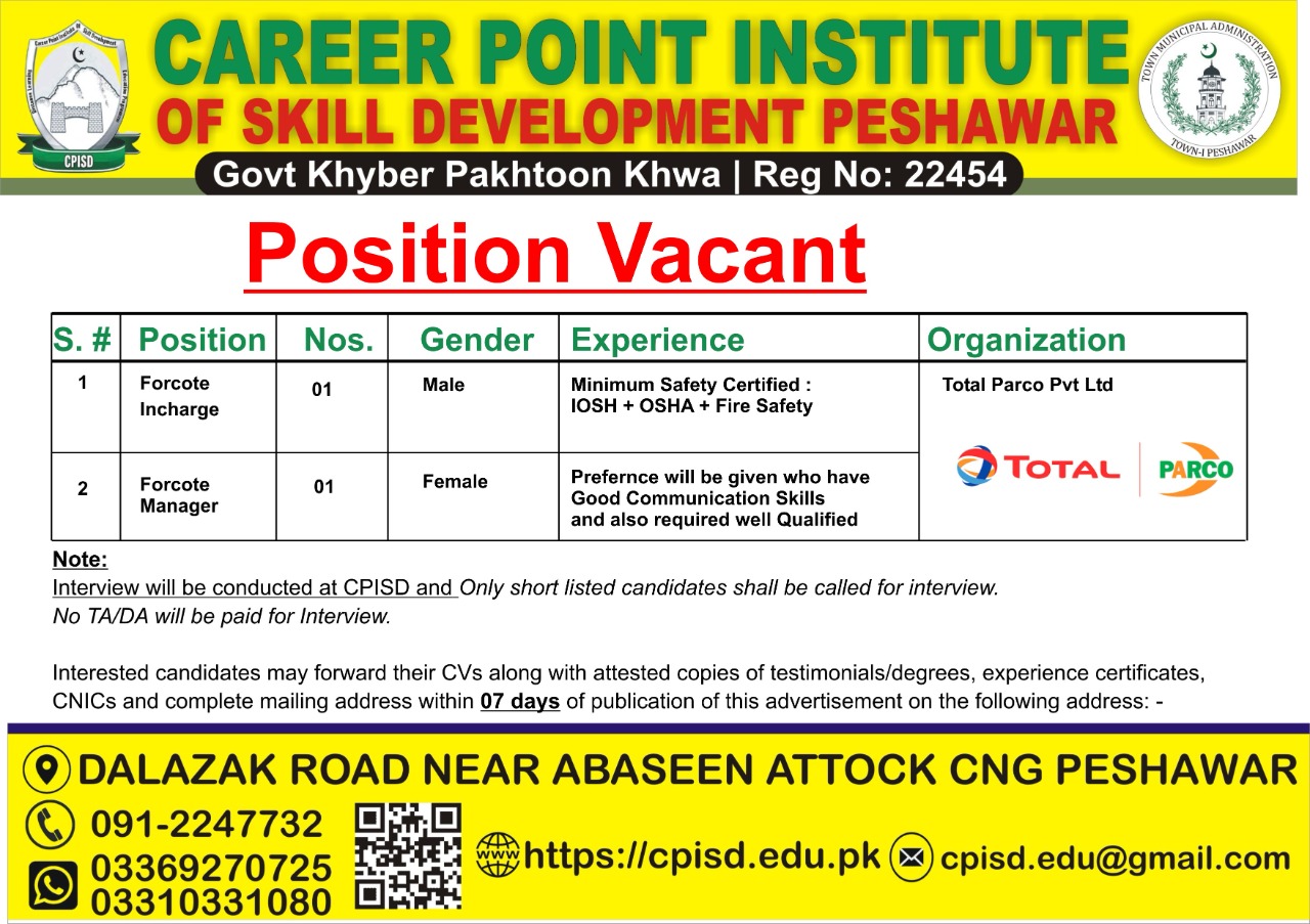 POSITION VACANT TOTAL PARCO 